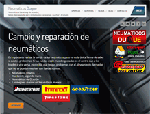 Tablet Screenshot of neumaticosduque.com